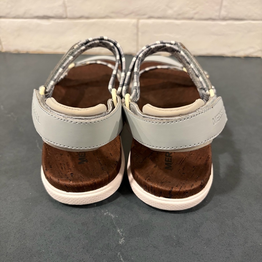 NIB Merrell sz 8 Around Town Sunvue woven Light Gray sandals - Picture 11 of 16